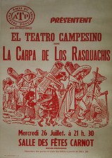"LA CARPA DE LOS RASQUACHIS de Luis VALDEZ" Affiche originale entoilée 1978