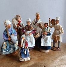 Lot of 7 Terracotta Santons de