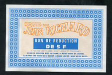 Billet de nécessité de cirque "Bon de réduction de 5 F / Cirque Jean Richard"