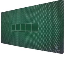 Tapis de table Texas Poker Hold’Em 90 x 60 cm néoprène, vert - neuf