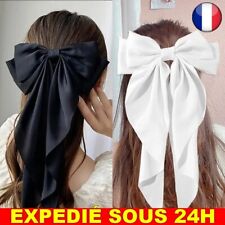 ✅ Pince à Cheveux Élégante Grand Noeud Satin Femme Fille Barrette Ruban Couleur