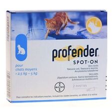 VERMIFUGE SPOT-ON pour CHAT (2,5 - 5 kg)  2 pipettes