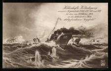 Künstler-ak Torpedoboote S115, 117, 118 Et 119 À Bataille Navale Vor Le Holländ