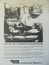 4/1966 PUB UTA AIRLINE TRANSPORT AERIEN DOUGLAS DC-8 TEMPLE ASIA AIRLINER AD