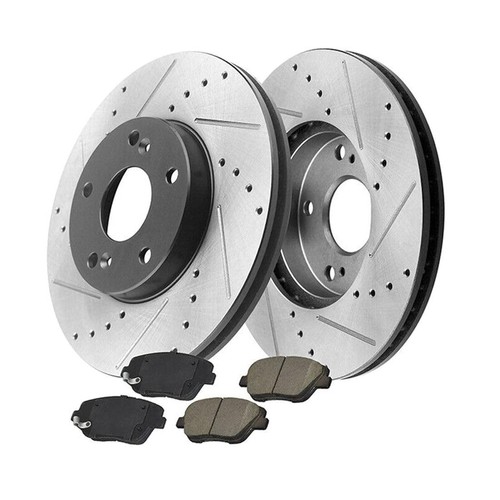 Front drilled brake rotor - brake,