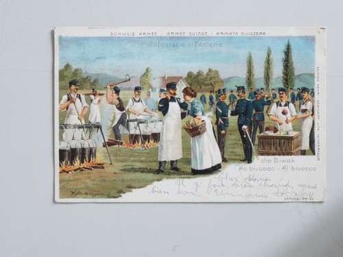 Cpa illustrée armée suisse - cpa,