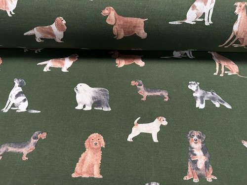 Tissu vert foncé - , pour