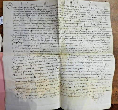 Blois parchemin 1577 - parchemin, de
