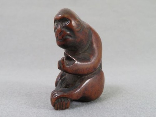Ancien singe japonais bois - japonais, en