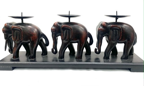 Porte bougies elephants - elephants, en