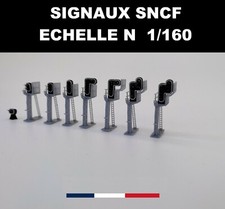 4 SIGNAUX 2 A 8 FEUX PLM SNCF -  FEUX DE SIGNALISATION N 1/160 sans LED CMS