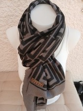 Écharpe Grise  Laine Et Cachemire Motifs Léopard Douce Chaude Étole Châle 