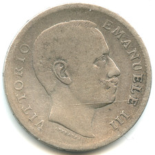 Italie 1 lire argent Victor