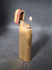 Ancien Briquet Cartier Must Oval Plaqué Or Fonctionne Swiss Made