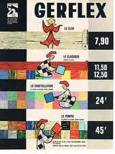 PUBLICITE ADVERTISING 1963   GERFLEX  revetement sol