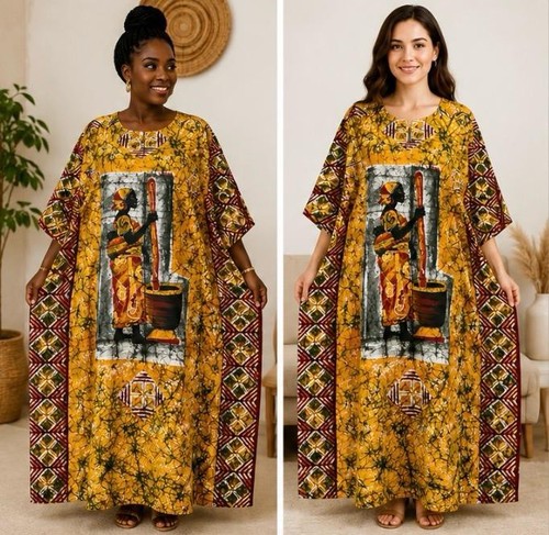 Boubou femme batik - boubou, wax
