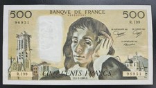 500 FRANCS 5-1- 1984  R.199 PASCAL BILLET FRANCE