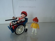 PLAYMOBIL vintage city life hôpital patient fauteuil roulant set 3363 de 1985