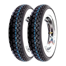 Paire Roues Complet Kenda K333 Bande Blanche 3.50-10 Vespa LML Nv 125 150 200