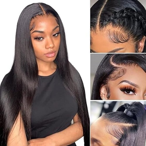 Perruque lisse cheveux - ,