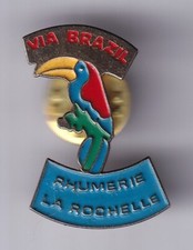 RARE PINS PIN'S .. ANIMAL OISEAU BIRD TOUCAN TUCAN RHUM BRAZIL LA ROCHELLE 17~FS
