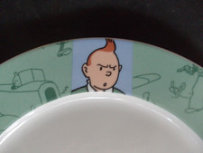 HERGE TINTIN Haddock superbe grand plat 26 cm 1990  très bon état et rare !