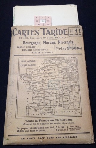 Carte taride bourgogne - taride, n.11