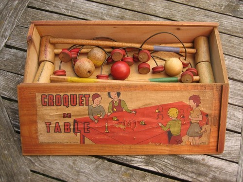 Ancien jeu croquet table - jeu,