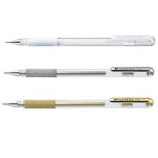 Stylo Gel Métallique Pentel Hybrid Gel Grip K118 Medium 0,8mm