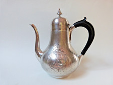 cafetière argent massif orientaliste Emile Hugo orfèvre XIXeme 21cm 442gr