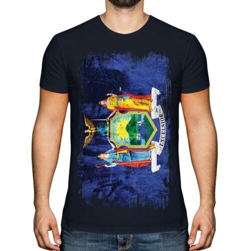 New york drapeau état grunge - new,