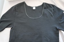 LISANZA T Shirt NOIR PURE LAINE VIERGE Taille 4  L Comme Neuf FABRIQUE en ITALIE