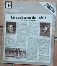 Encart Poster Encyclopédie MIROIR du CYCLISME N° 156 Le Premier TOUR - Juin 1972