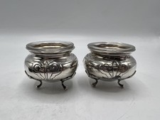 PAIRE DE SALERONS EN ARGENT