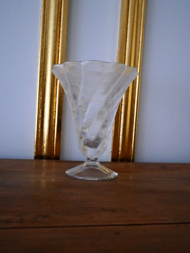 Vase cristal sablé dépolie