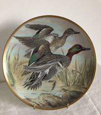 Assiette de collection Franklin couples d'oiseaux signé Limoges Haviland