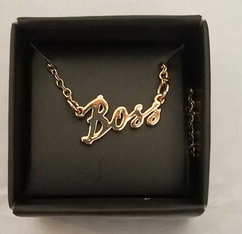 Avon boss necklace - necklace, goldtone