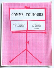 Partition vintage sheet music SALVATORE ADAMO : Comme Toujours * 60's