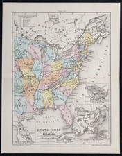 1874 - Carte des États-Unis