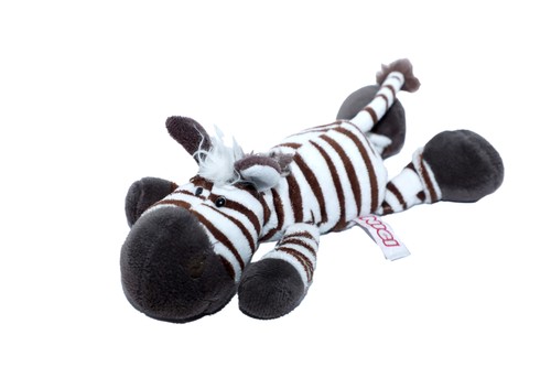 Doudou peluche zèbre blanc - zèbre,