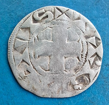 Philippe II Auguste , denier parisis frappé à Paris