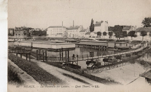 Cpa meaux paserelle des - meaux, la