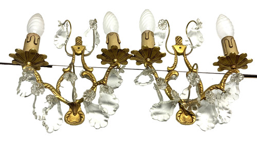 Paire appliques bronze - bronze, doré