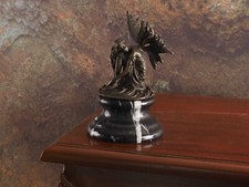 Sculpture En Bronze Art Déco – Fée Signée Sur Socle En Marbre Noir D'après Milo