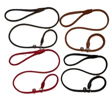 Laisse À Chien Réelle Douce Roulée En Cuir Collier D'entraînement 120cm Longue