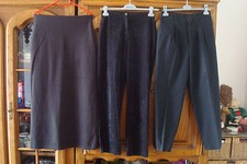 LOT : jupe élastiquée 3 SUISSES t.42 + pantalon aspect daim t.44 + pantalon t.42