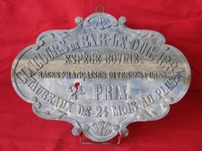 ANCIENNE PLAQUE AGRICOLE CONCOURS DE BAR LE DUC 1864 / PRIX VACHE BOVIN TAUREAU