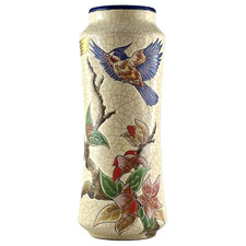 GRAND VASE Céramique EMAUX DE LONGWY "LES RECOLLETS", faïence/limoges/sevres...