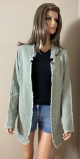Gilet cardigan vert lin &