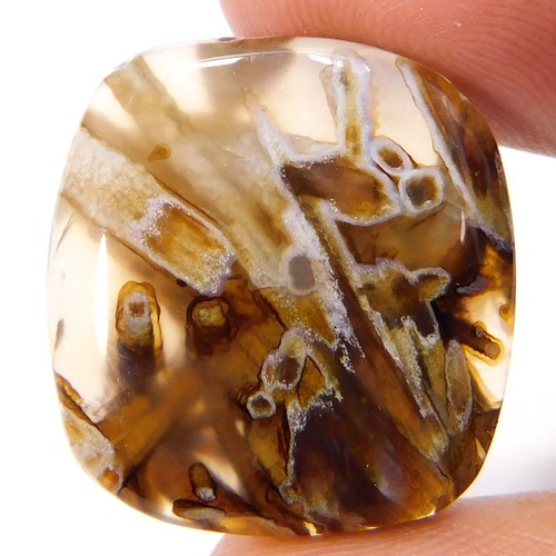 Cabochon coussin agate